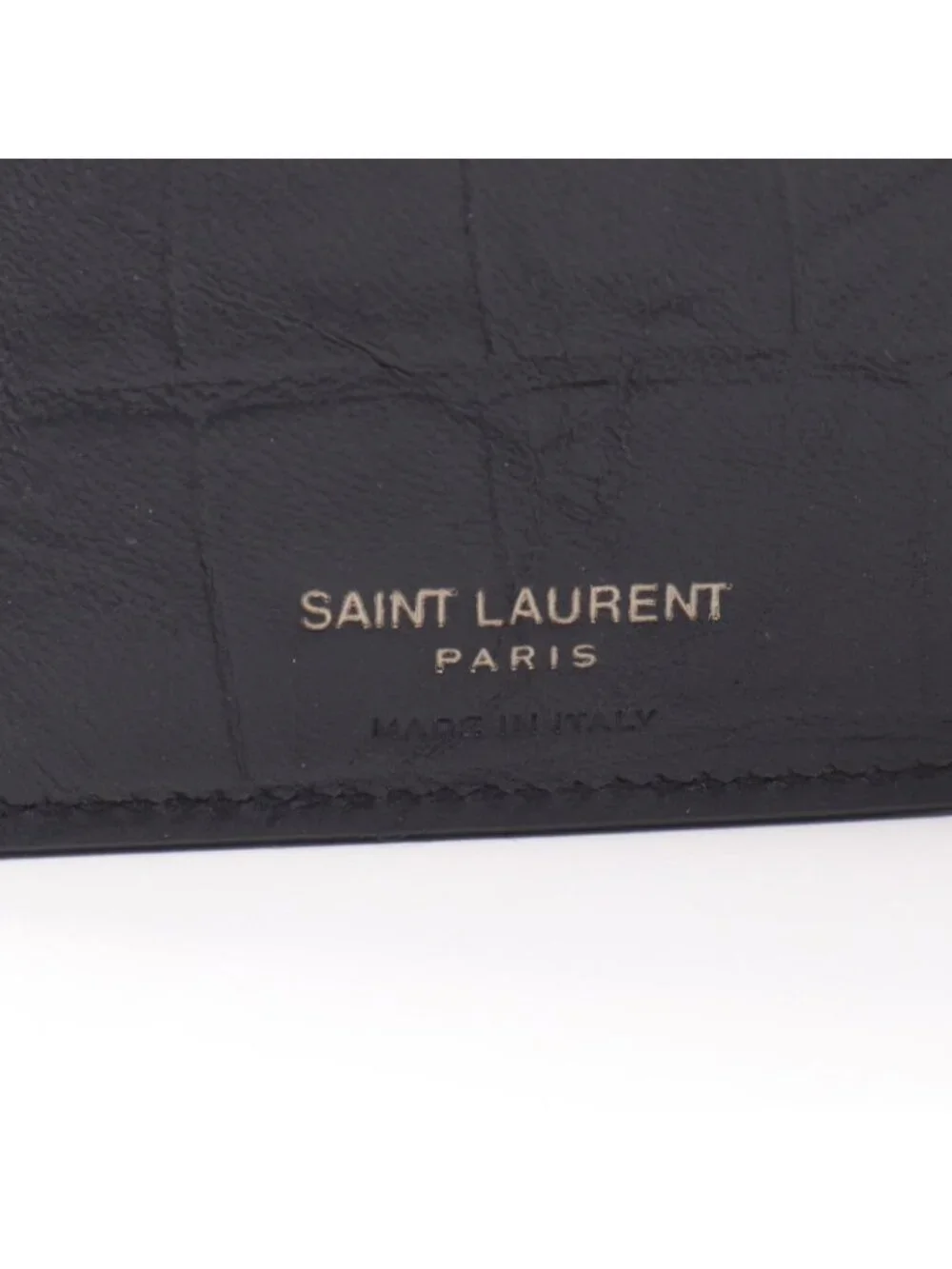Saint Laurent Paris Billfold East West Monogram Wallet Leather Bifold